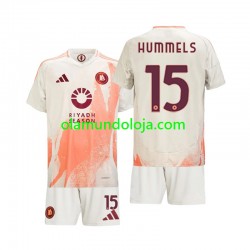 Camisola AS Roma Mats Hummels 15 Criança Equipamento Segundo 2024-2025 Manga Curta